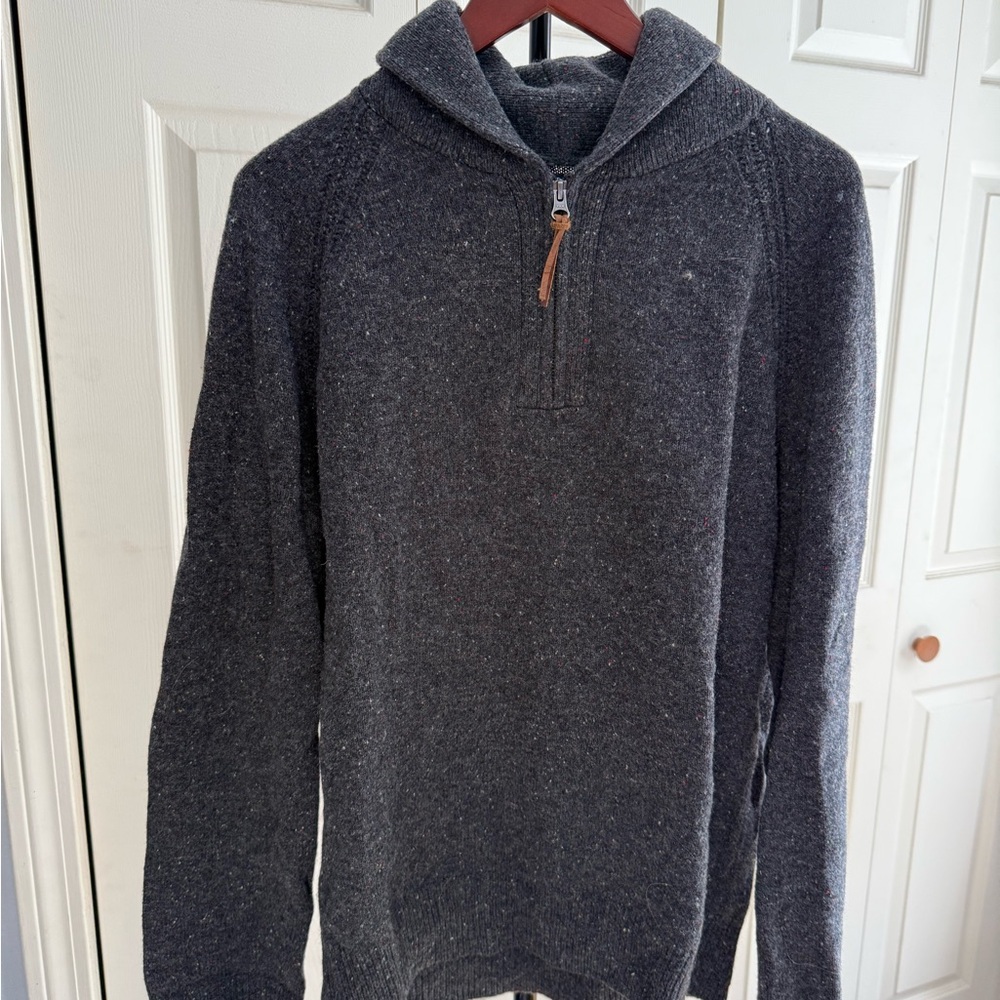 J. Crew Charcoal Zip-Up Sweater